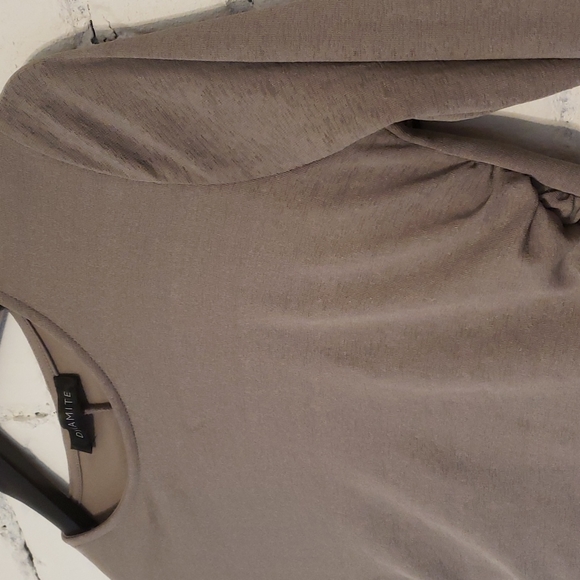 Dynamite long sleeved bodycon short dress with rouching size M sheer & lined - Picture 5 of 7